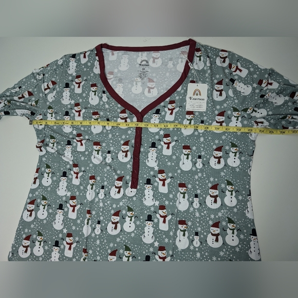 NWT Emerson and Friends Womens 3X Snow People Pajama Top - Picture 8 of 9